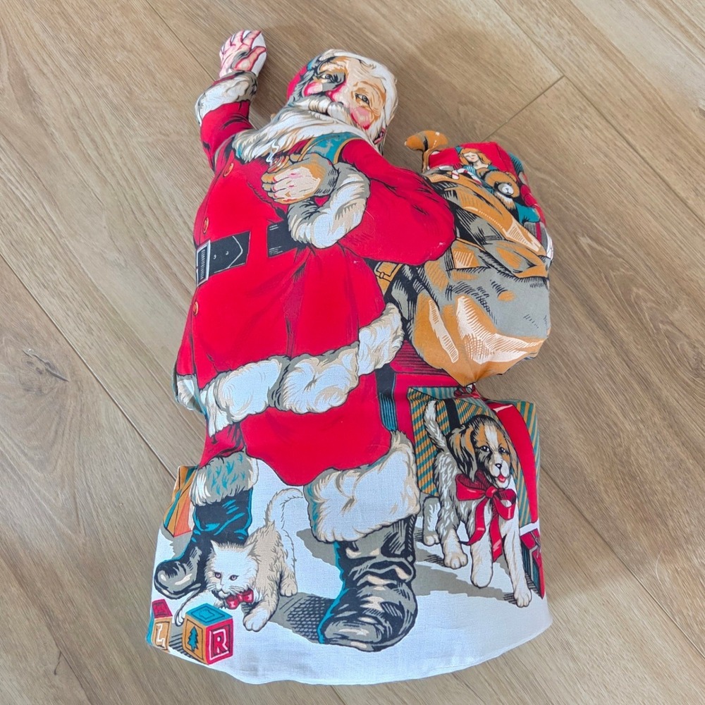 Vintage 80s Christmas‎ Santa Claus Soft Scuplture - Picture 1 of 2